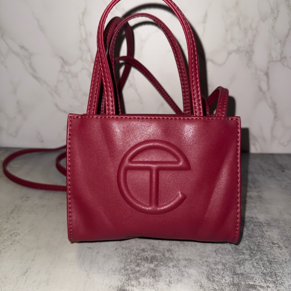 Telfar Oxblood Small Shopper Bag